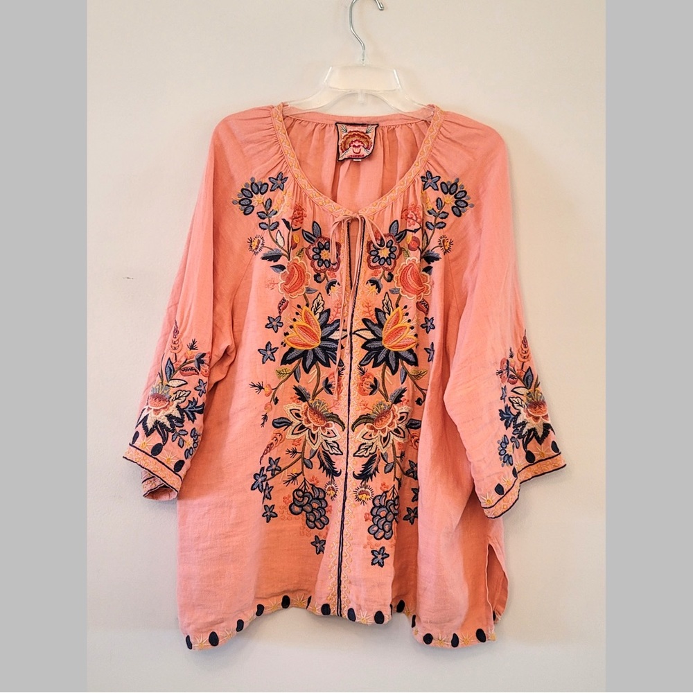 Bohemian style linen Johnny wise extra-large tunic the Los Angeles collection